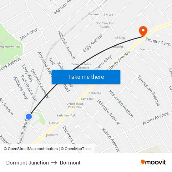 Dormont Junction to Dormont map