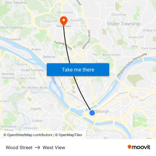 Wood Street to West View map