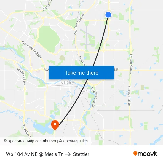 Wb 104 Av NE @ Metis Tr to Stettler map