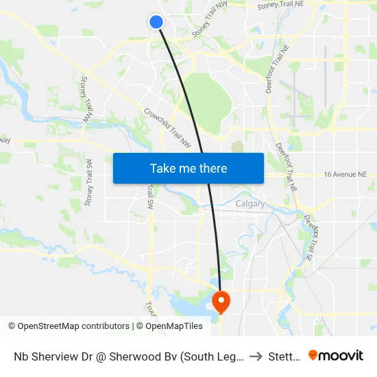 Nb Sherview Dr @ Sherwood Bv (South Leg) NW to Stettler map