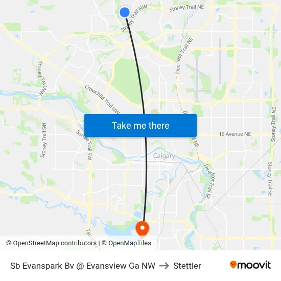 Sb Evanspark Bv @ Evansview Ga NW to Stettler map