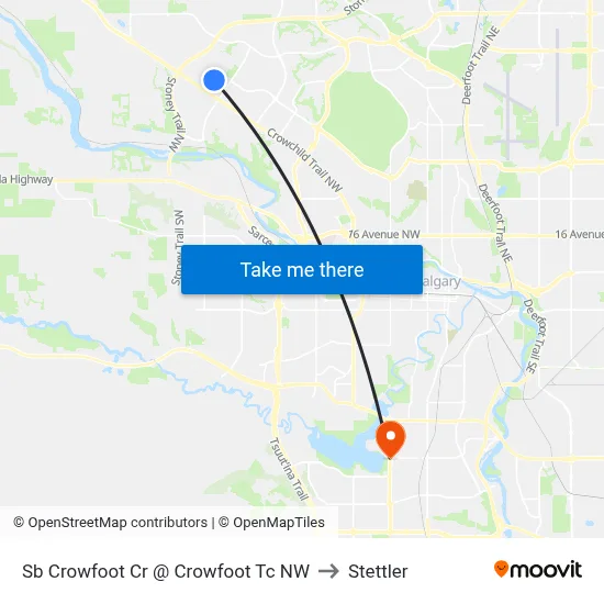 Sb  Crowfoot Cr @  Crowfoot Tc NW to Stettler map