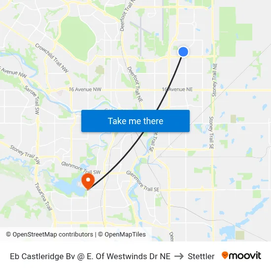 Eb Castleridge Bv @ E. Of Westwinds Dr NE to Stettler map