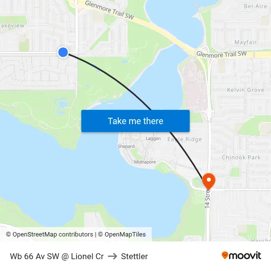 Wb 66 Av SW @ Lionel Cr to Stettler map