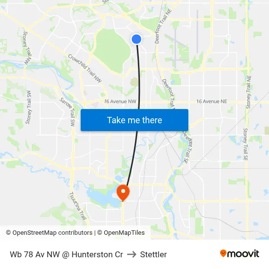Wb 78 Av NW @ Hunterston Cr to Stettler map