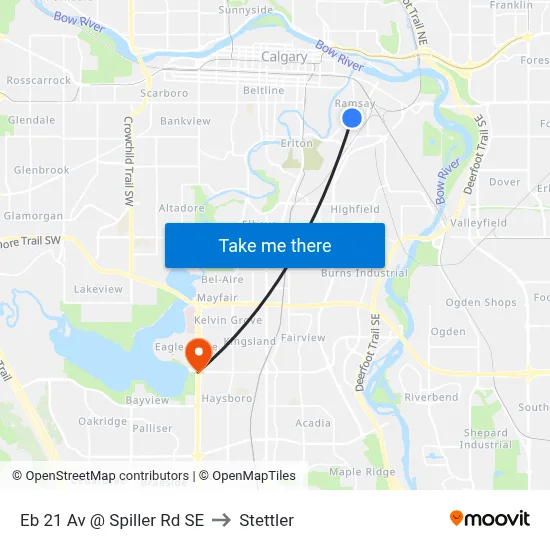 Eb 21 Av @ Spiller Rd SE to Stettler map