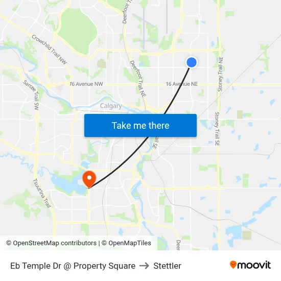 Eb Temple Dr @  Property Square to Stettler map
