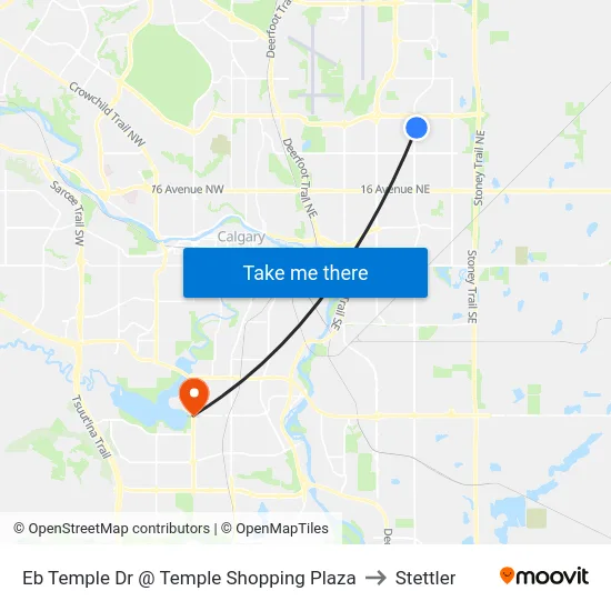 Eb Temple Dr @ Temple Shopping Plaza to Stettler map