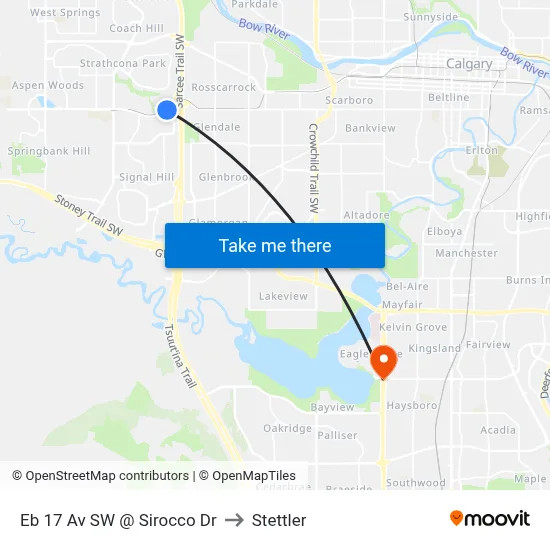 Eb 17 Av SW @ Sirocco Dr to Stettler map
