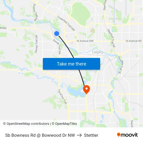 Sb Bowness Rd @ Bowwood Dr NW to Stettler map