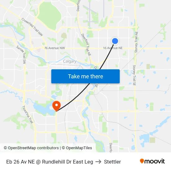 Eb 26 Av NE @ Rundlehill Dr East Leg to Stettler map