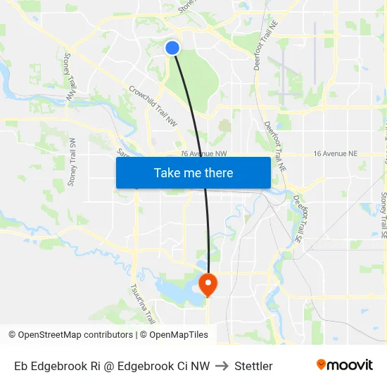 Eb  Edgebrook Ri @ Edgebrook Ci NW to Stettler map