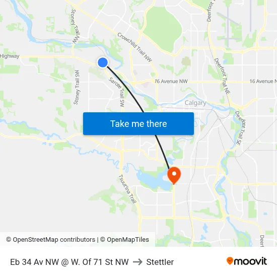 Eb 34 Av NW @ W. Of 71 St NW to Stettler map