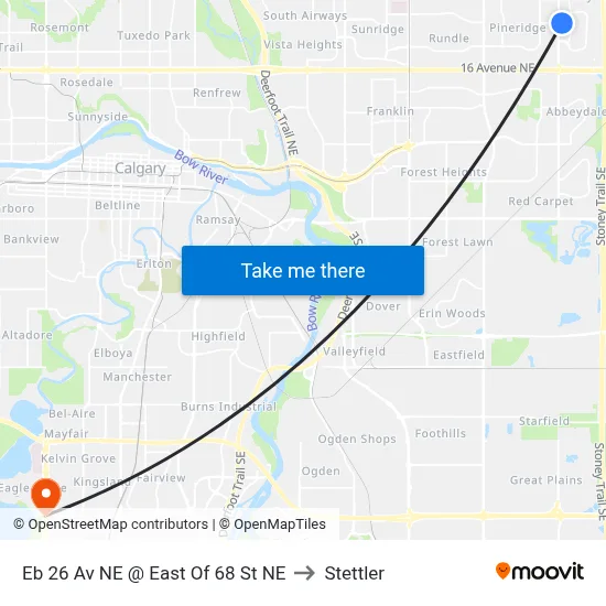Eb 26 Av NE @ East Of 68 St NE to Stettler map