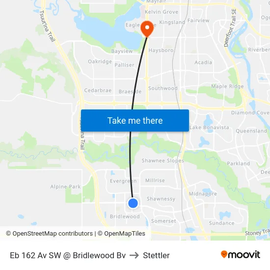 Eb 162 Av SW @ Bridlewood Bv to Stettler map