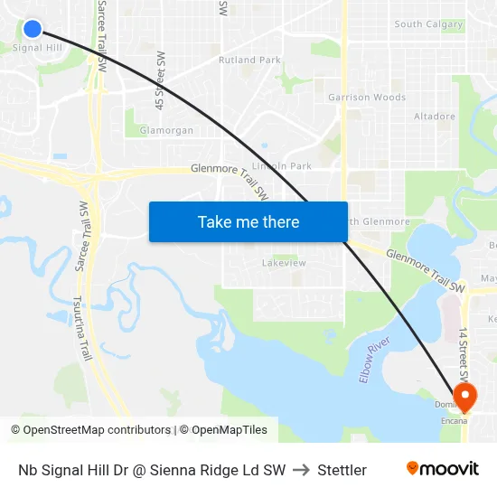 Nb Signal Hill Dr @ Sienna Ridge Ld SW to Stettler map