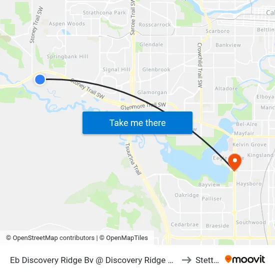Eb Discovery Ridge Bv @ Discovery Ridge Ci SW to Stettler map