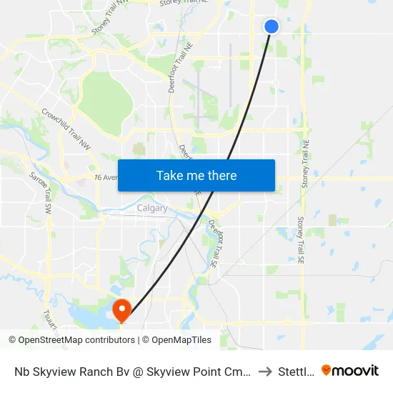 Nb Skyview Ranch Bv @ Skyview Point Cm NE to Stettler map