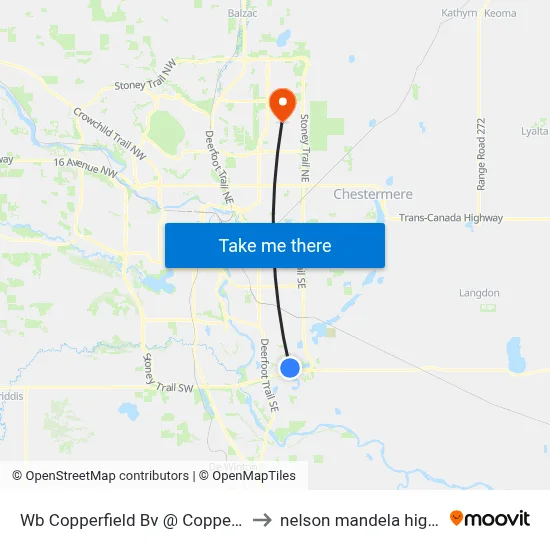 Wb Copperfield Bv @ Copperfield Cr SE to nelson mandela high school map