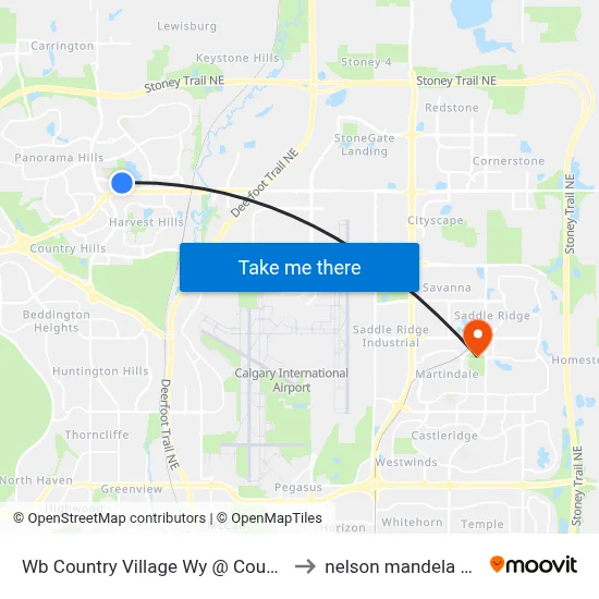 Wb Country Village Wy @ Country Village Cv NE to nelson mandela high school map
