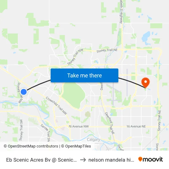 Eb Scenic Acres Bv @ Scenic Acres Dr NW to nelson mandela high school map