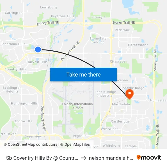 Sb Coventry Hills Bv @ Country Village Ld NE to nelson mandela high school map