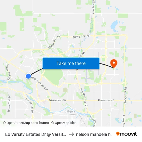 Eb Varsity Estates Dr @ Varsity Estates Pl NW to nelson mandela high school map