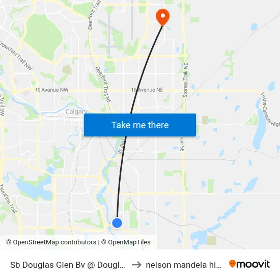 Sb Douglas Glen Bv @ Douglas Glen Cl SE to nelson mandela high school map