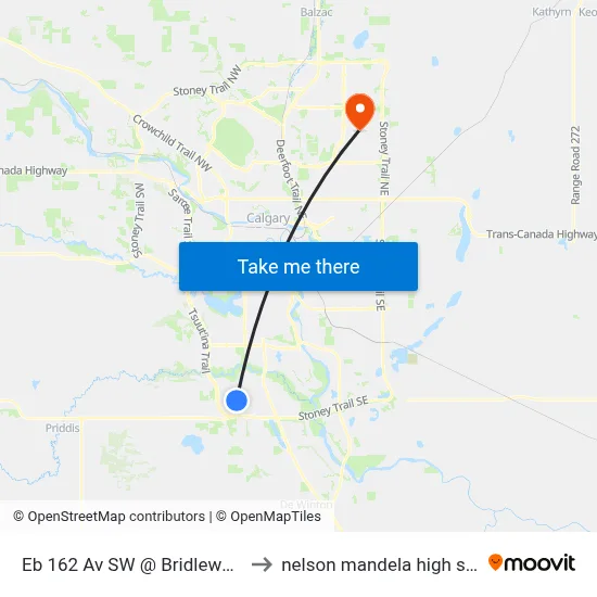 Eb 162 Av SW @ Bridlewood Bv to nelson mandela high school map
