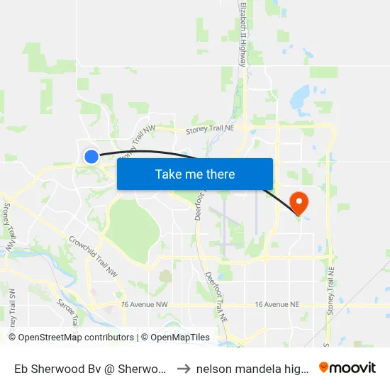 Eb Sherwood Bv @ Sherwood Cm NW to nelson mandela high school map