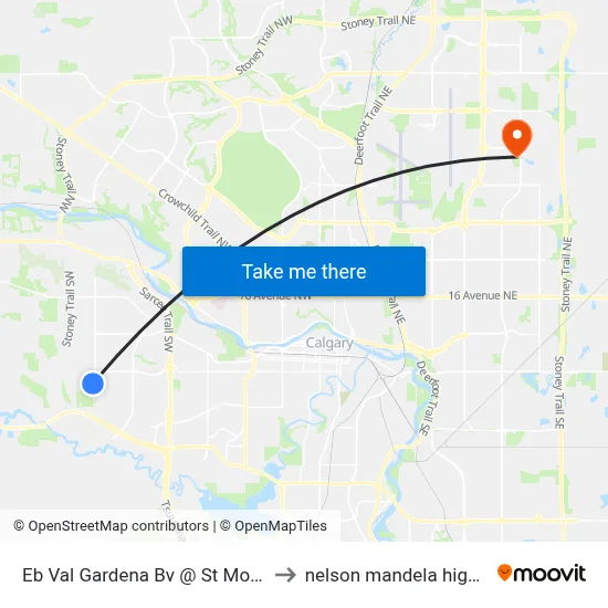 Eb Val Gardena Bv @ St Moritz Dr SW to nelson mandela high school map