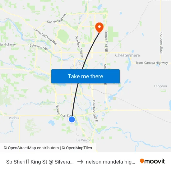 Sb Sheriff King St @ Silverado Wy SW to nelson mandela high school map