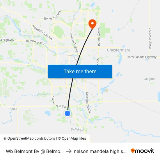 Wb Belmont Bv @ Belmont Dr to nelson mandela high school map