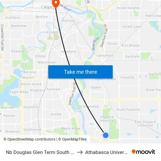 Nb Douglas Glen Term South Bay to Athabasca University map