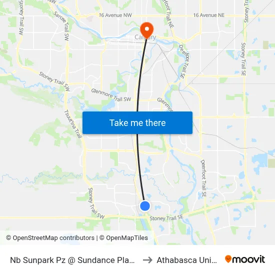 Nb Sunpark  Pz @ Sundance Place Park SE to Athabasca University map
