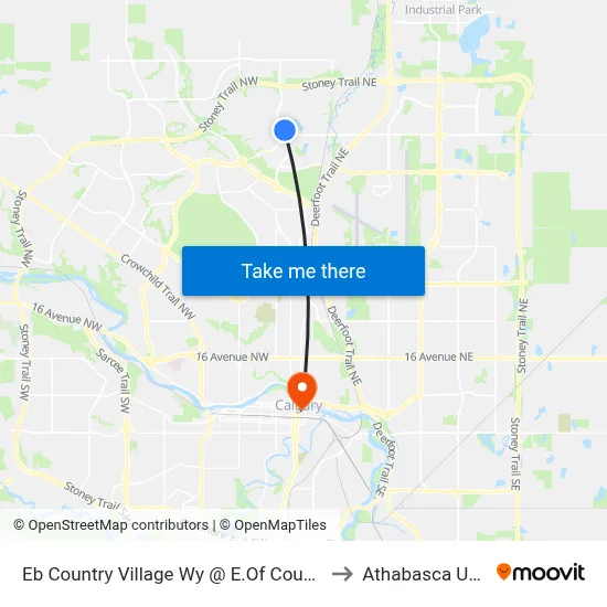 Eb Country Village Wy @ E.Of Country Village Li NE to Athabasca University map