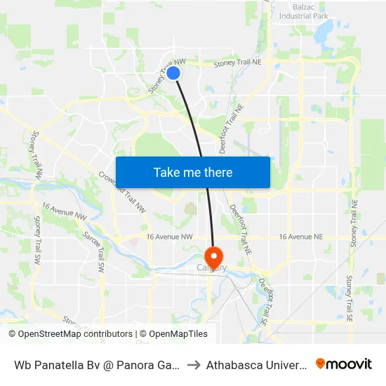 Wb Panatella Bv @ Panora Ga NW to Athabasca University map