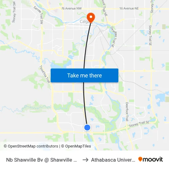 Nb Shawville Bv @ Shawville Ga SE to Athabasca University map