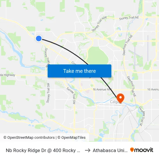 Nb Rocky Ridge Dr @ 400 Rocky Ridge  Vw NW to Athabasca University map