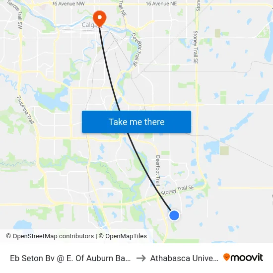 Eb Seton Bv @ E. Of Auburn Bay Li SE to Athabasca University map