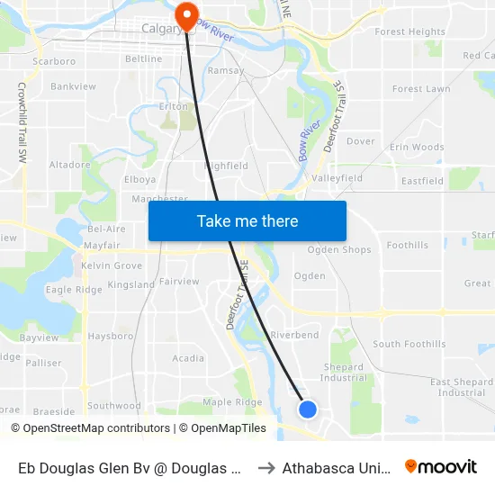 Eb Douglas Glen Bv @ Douglas Glen He SE to Athabasca University map