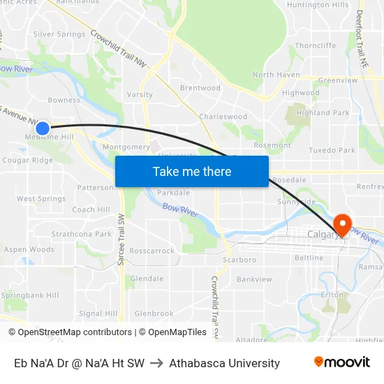 Eb Na'A Dr @ Na'A Ht SW to Athabasca University map