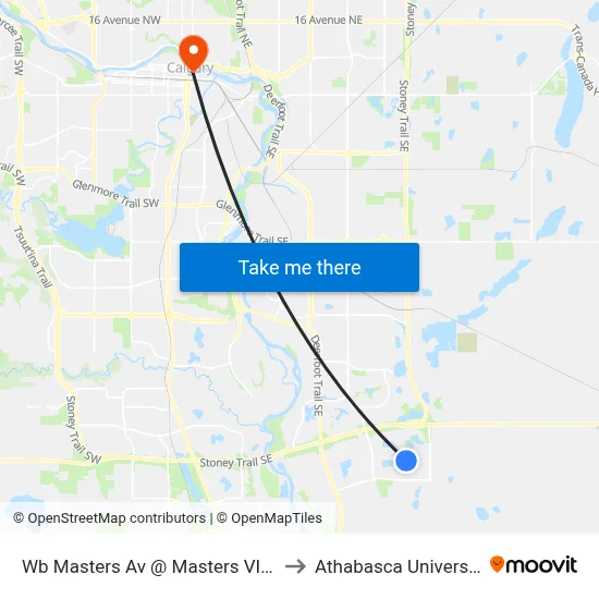 Wb Masters Av @ Masters VI SE to Athabasca University map