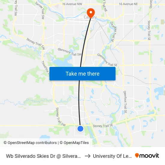 Wb Silverado Skies Dr @ Silverado Skies Li SW to University Of Lethbridge map
