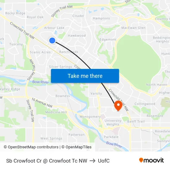 Sb  Crowfoot Cr @  Crowfoot Tc NW to UofC map