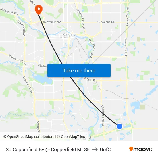 Sb Copperfield Bv @ Copperfield Mr SE to UofC map