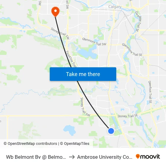 Wb Belmont Bv @ Belmont Dr to Ambrose University College map