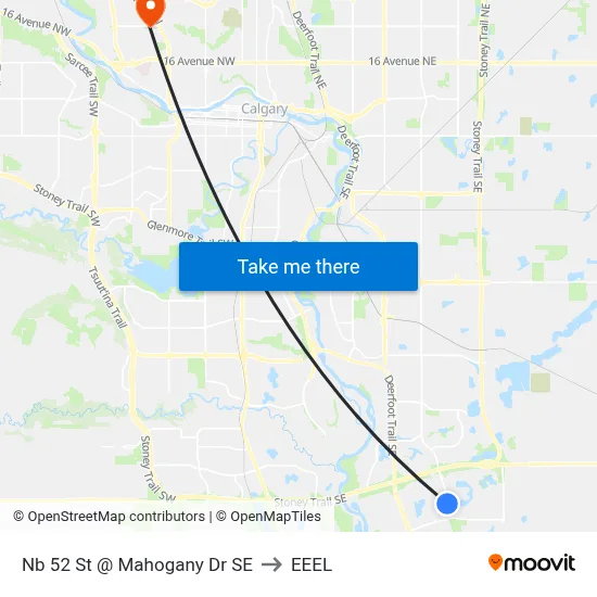 Nb 52 St @ Mahogany Dr SE to EEEL map