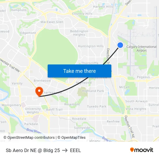 Sb Aero Dr NE @ Bldg 25 to EEEL map