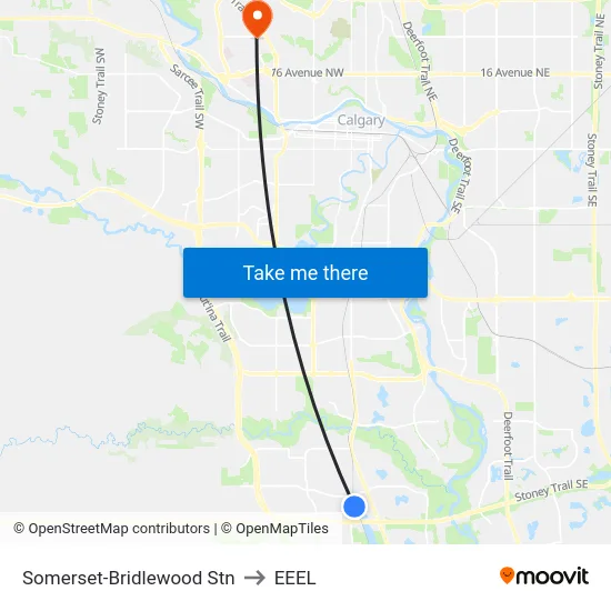 Somerset-Bridlewood Stn to EEEL map